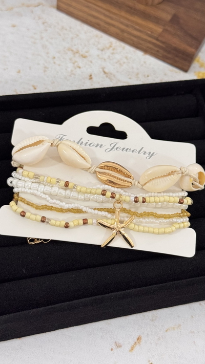 Set Pulseras Caracoles 
