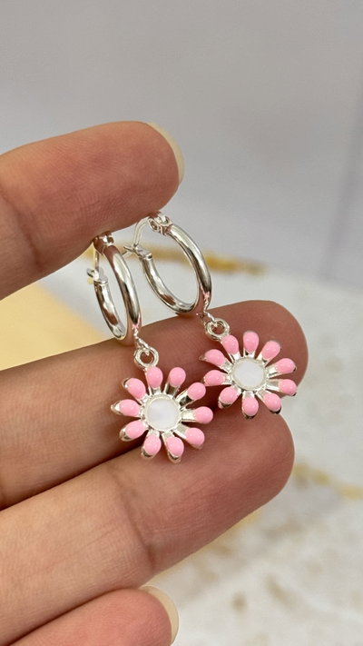 Argollas Flor Rosa AB
