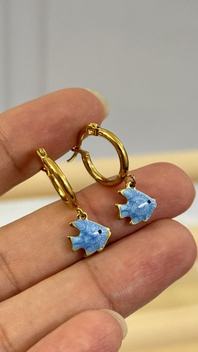 Argollas Pescadito Azul AD