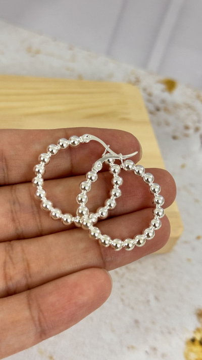 Aros Argolla Bolitas 30mm AB