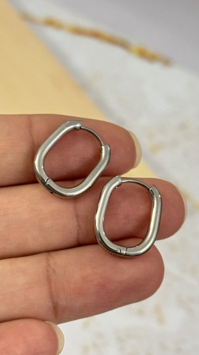 Aros Argollas Oval 18mm AQ