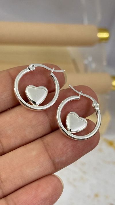 Aros Argollas Corazon 20mm AB