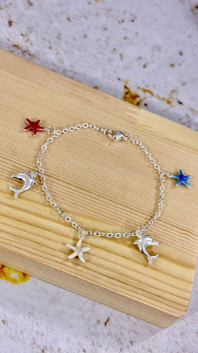 Pulsera Estrella Mar y Delfin AB