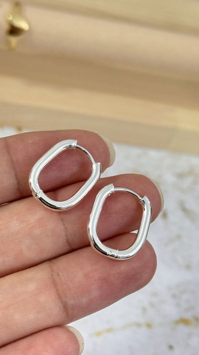 Aros Argollas Oval 18mm AB