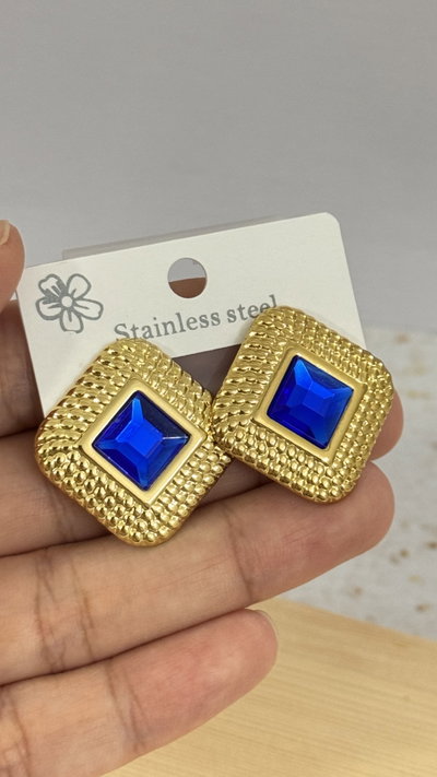 Aros Rombo Azul AD