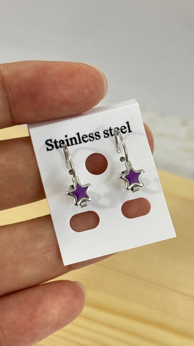 Aros Brisura Estrella Violeta AQ