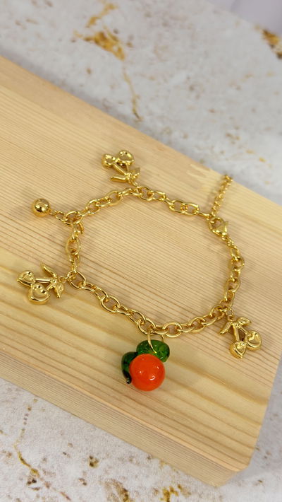 Pulsera Naranja y Cherry AD