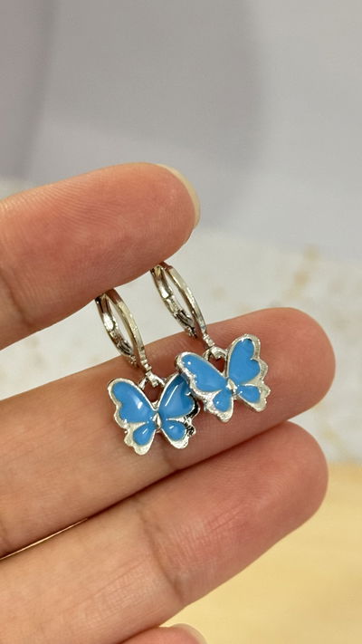 Aros Mariposa Celeste AQ