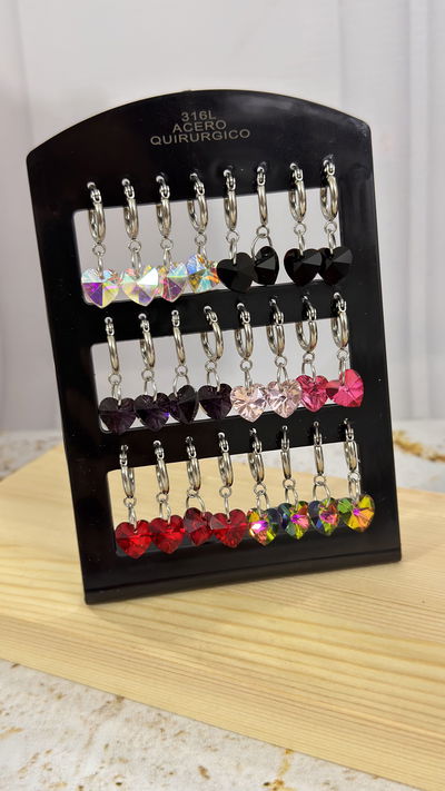 Aros Argollas Corazon AQ