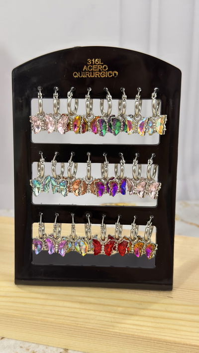 Aros Argollas Mariposa AQ