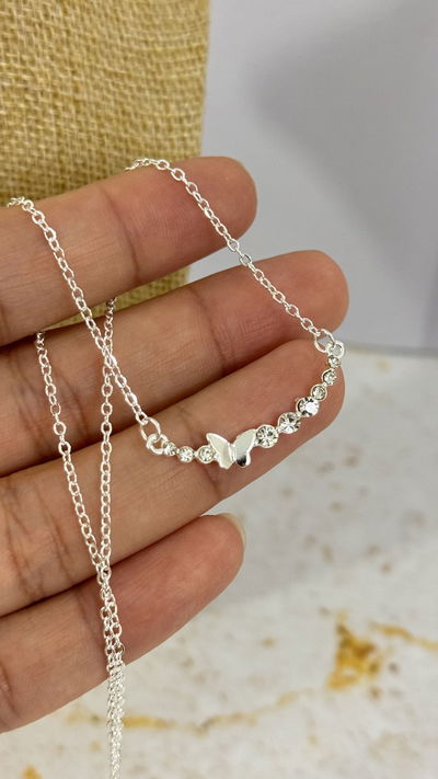Collar Mariposa Y Cubic AB