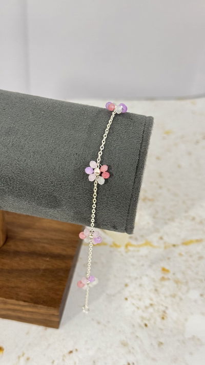 Pulsera Flor Color Pasteles AB