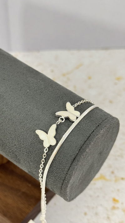 Pulsera Doble Mariposa AB