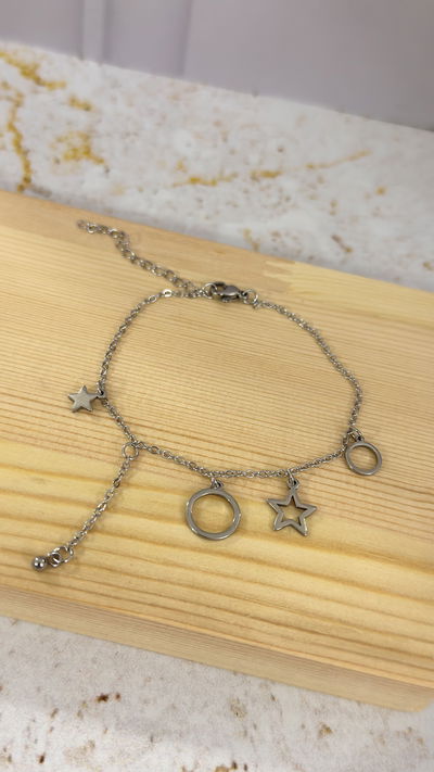 Pulsera Estrella Y Circulo AQ