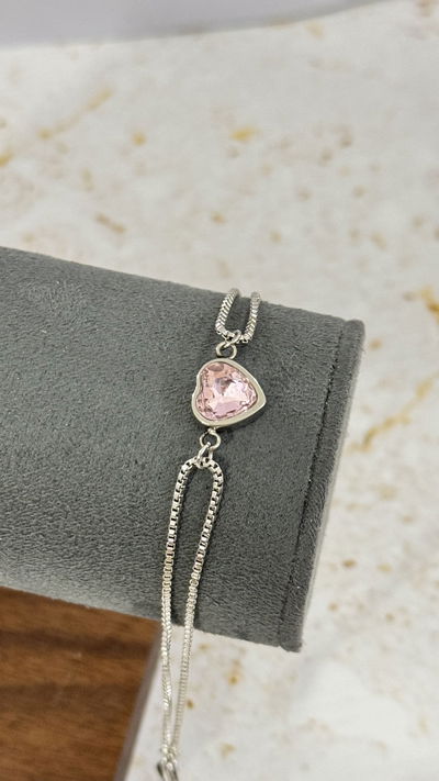Pulsera Corazon Rosa AQ