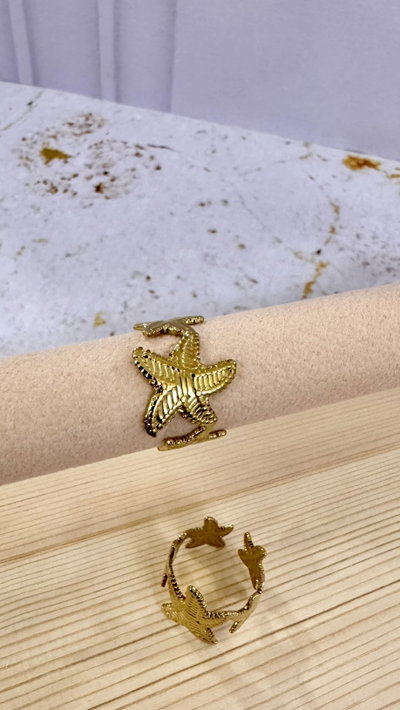 Anillo Estrellas de Mar AD t.18