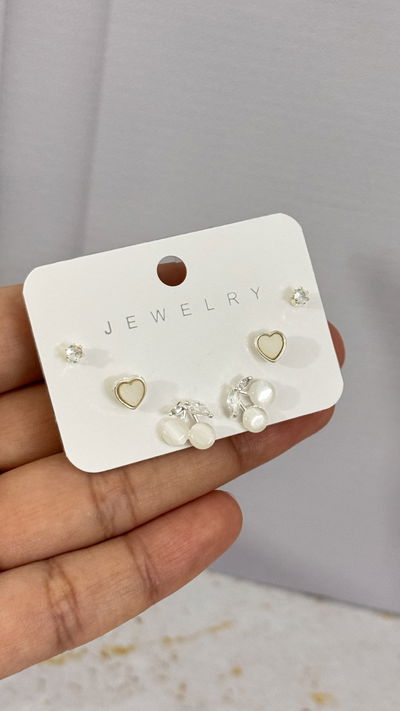 Set De Aros Plateados 