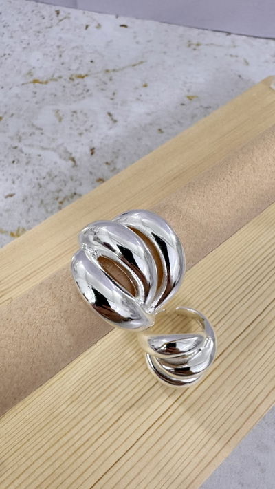 Anillo Dalia Plateado T.18