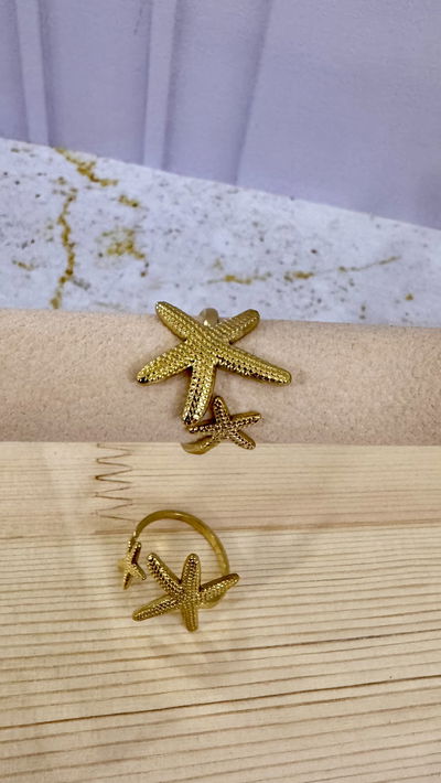 Anillo Estrellas de Mar AD T.18
