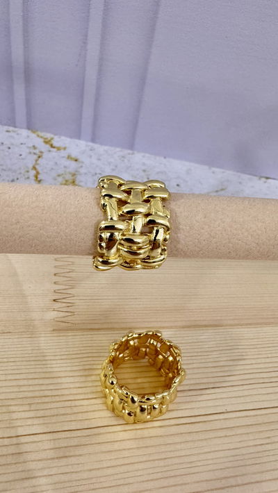 Anillo Laia Dorado T.18