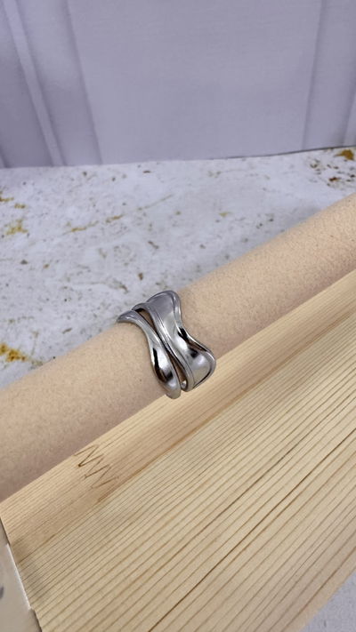 Anillo Doble Ondas AQ T.18