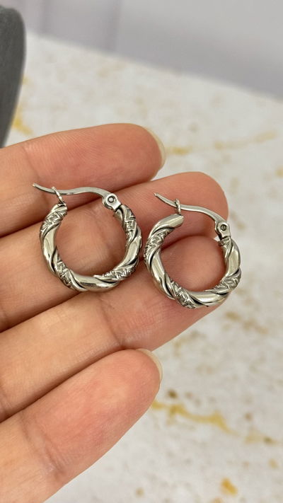 Argolla Entrelazada 20mm AQ