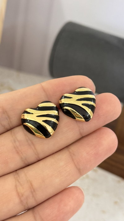 Aros Corazon Dorado 