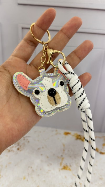 LLavero Perrito Plateado