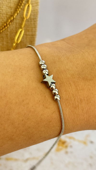 Pulsera Bolitas y Estrella AQ