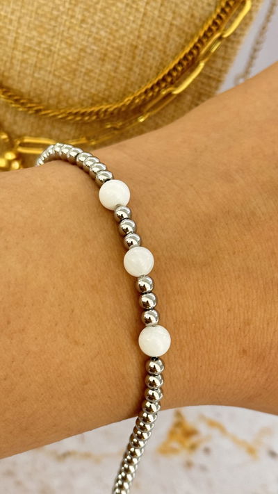 Pulsera Bolitas y Perlas AQ