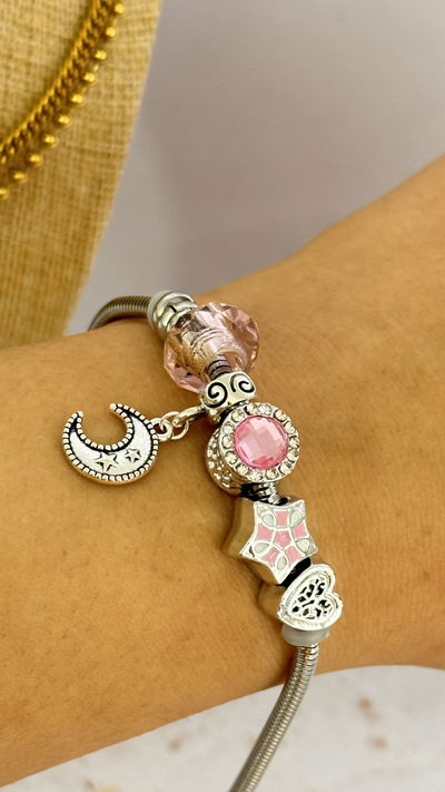 Pulsera Luna Cubic Rosa 