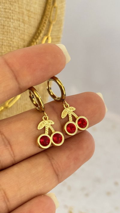 Argollitas Cherry Cubic AD