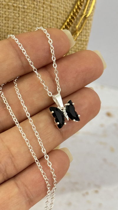 Collar Mariposa Negra AB