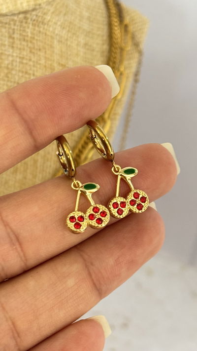 Argollitas Cherry Strass AD