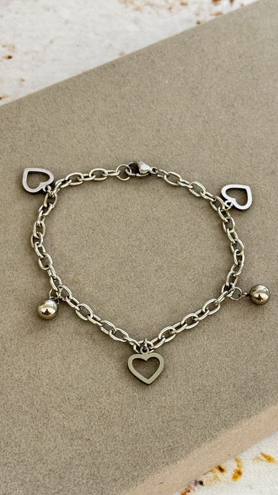 Pulsera Corazones AQ
