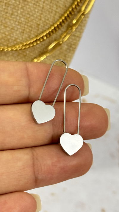 Aros Clip Corazón AQ