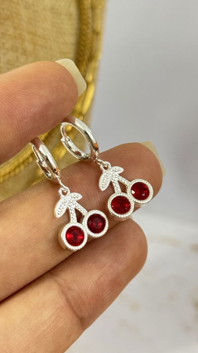 Argollitas Cherry Cubic AB