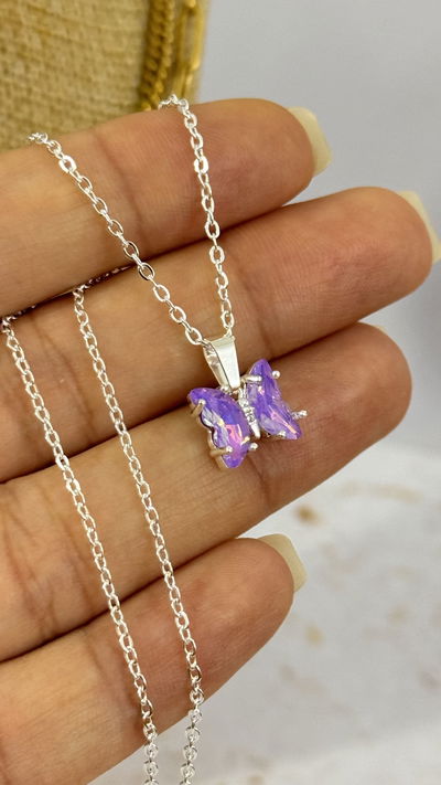Collar Mariposa Lila AB 