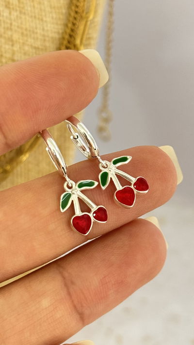 Argollitas Cherry Corazón AB 