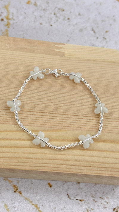 Pulsera Mariposa Blanca AB