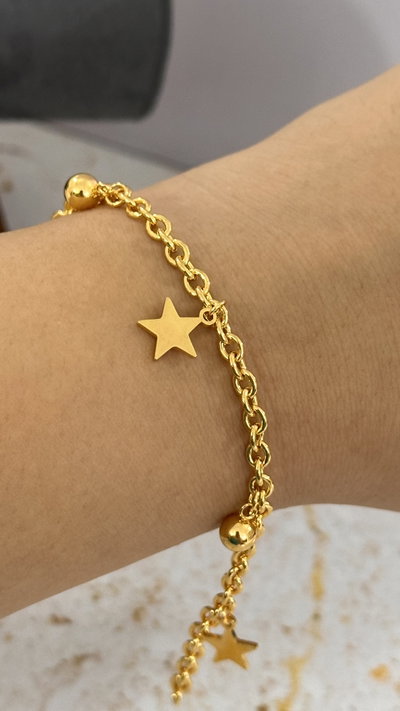 Pulsera Estrella Y Bolita AD