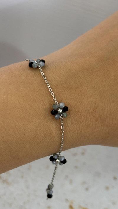 Pulsera Flor Cristal AQ