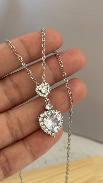 Collar Corazon Cristal AQ