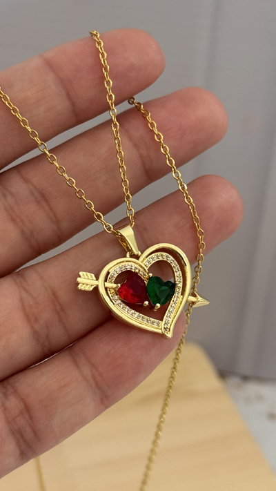 Collar Flecha y Corazones AD
