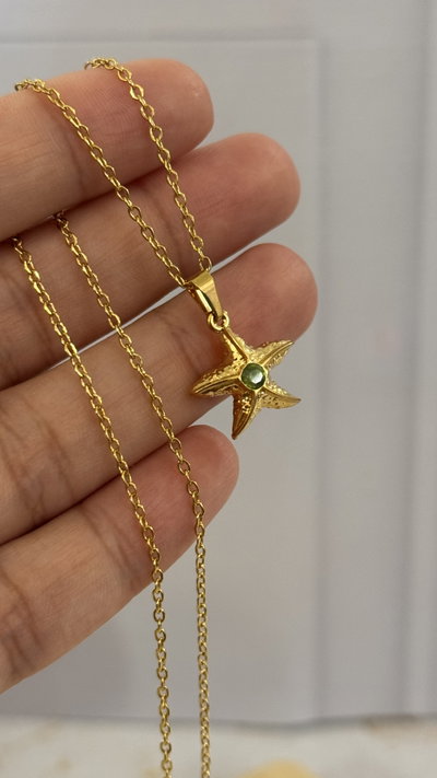 Collar Estrella Inflado Con Cubic AD