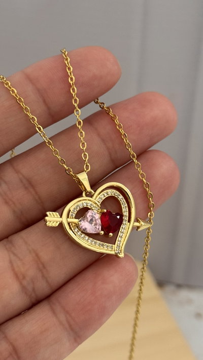 Collar Flecha y Corazones AD