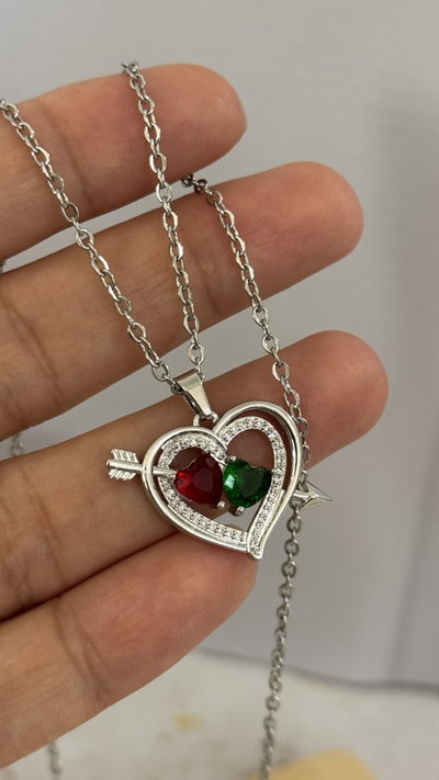 Collar Flecha Y Corazones AQ