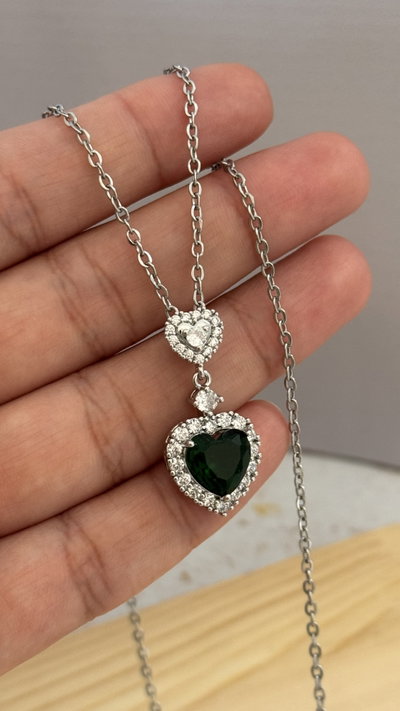 Collar Corazon Verde AQ