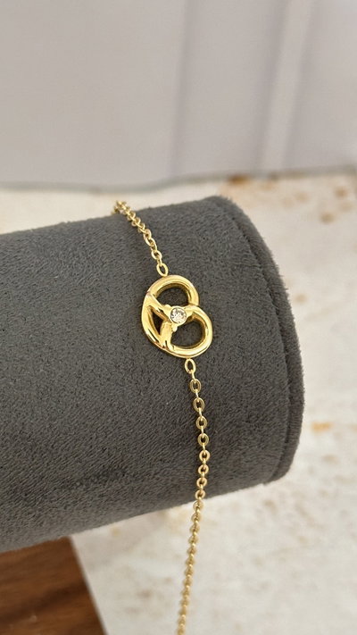 Pulsera Corazon Con Cubic AD