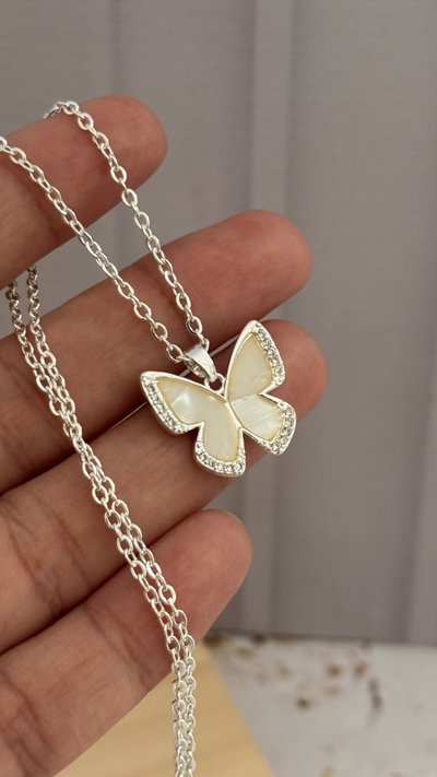Conjunto Mariposa Simil Nacar AB